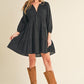 Jenay Tiered Dress BLACK Mini Dresses
