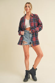 RED Katie Flannel Shirt | Shirts Daverri Fashions