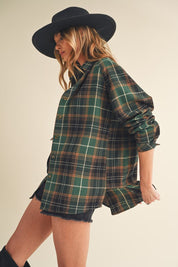 Green Katie Flannel Shirt | Shirts Daverri Fashions
