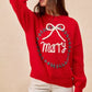 BiBi Christmas Wreath Merry Letter Knit Top - DAVERRI FASHIONS
