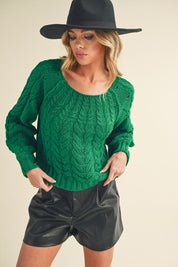 Tally Cable Knit Sweater | Sweaters Daverri Fashions