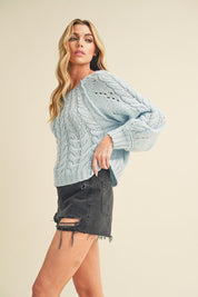 Tally Cable Knit Sweater | Sweaters Daverri Fashions