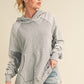 Deb Washed Hoodie HEATHER GRAY S