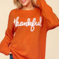 Haptics Full Size Metallic Glitter Embroidery Sweater Orange-Red 3XL Sweaters