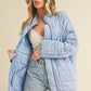 Light blue Dixie Jacket with soft quilted padded texture