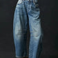Retro Barrel Jeans with Pockets - DAVERRI FASHIONS