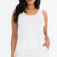 Basic Comfy Tank Top Mini Casual Shorts Set White Short Sets