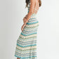 MABLE Lightweight Pointelle Chevron Knit Maxi Dress