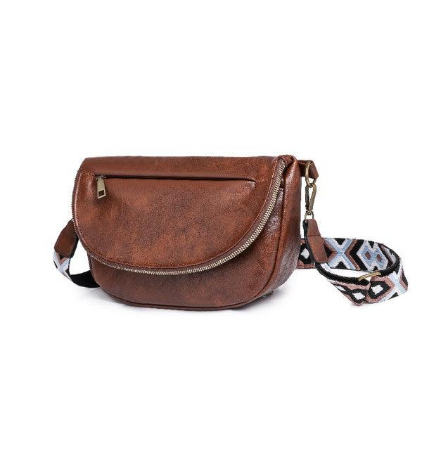 Vintage Vegan Leather Crossbody Bag Handbags