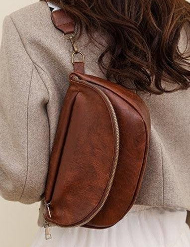 Vintage Vegan Leather Crossbody Bag Handbags