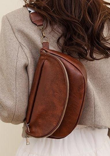 Vintage Vegan Leather Crossbody Bag Handbags