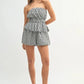 MABLE Gingham Tube Top and Shorts Set