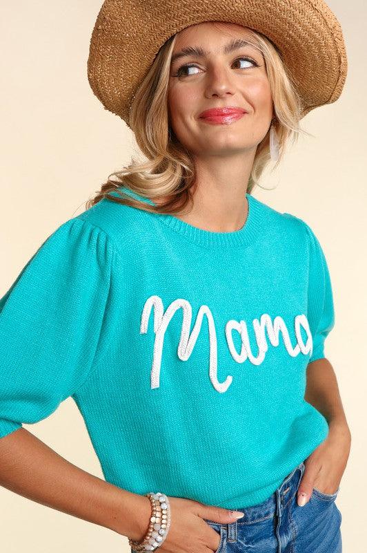 Plus Size Embroidered Mama Sweater Sweaters