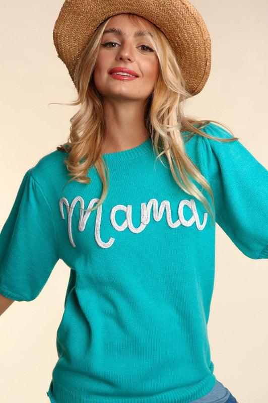 Plus Size Embroidered Mama Sweater Sweaters