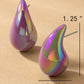 Puffy Hollow Teardrop Earrings Earrings