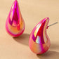 Puffy Hollow Teardrop Earrings Earrings