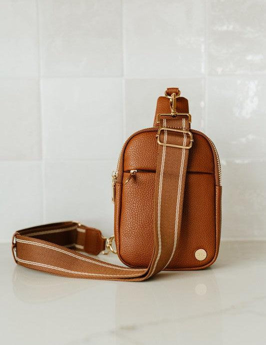 Pebbled Vegan Leather Phone Case Crossbody Belt Bag | Handbags Daverri Fashions