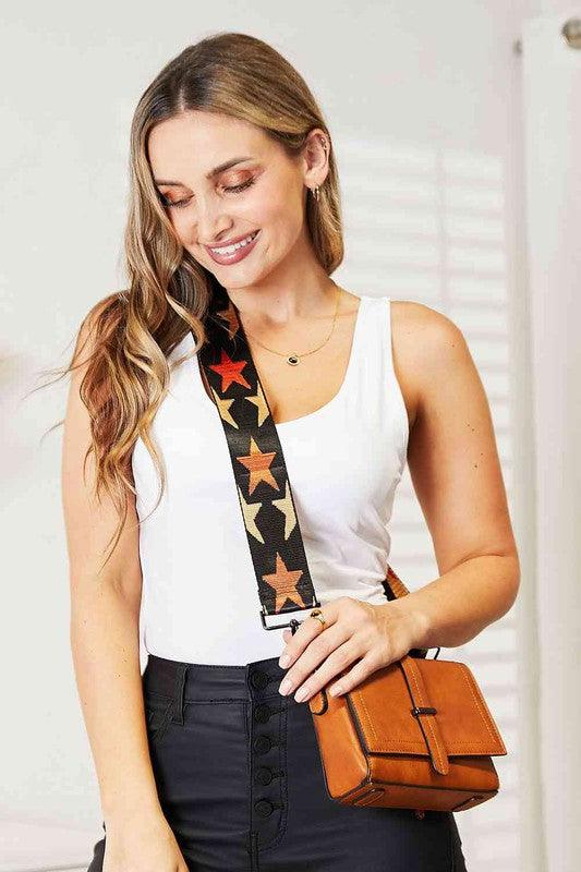 Sammy Wide Strap Crossbody Red Strap OS Handbags