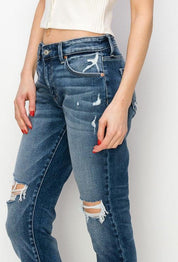 MID RISE BOY FRIEND JEANS