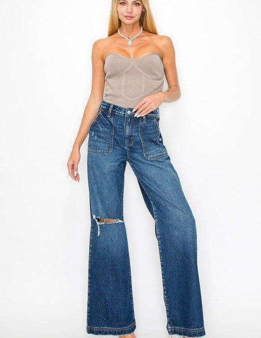 ULTRA HIGH RISE RELAXED FLARE JEANS