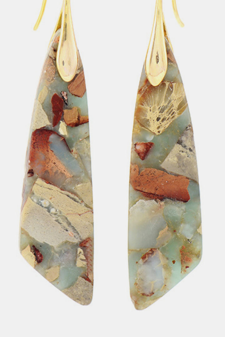Handmade Natural Stone Dangle Earrings | Earrings Daverri Fashions