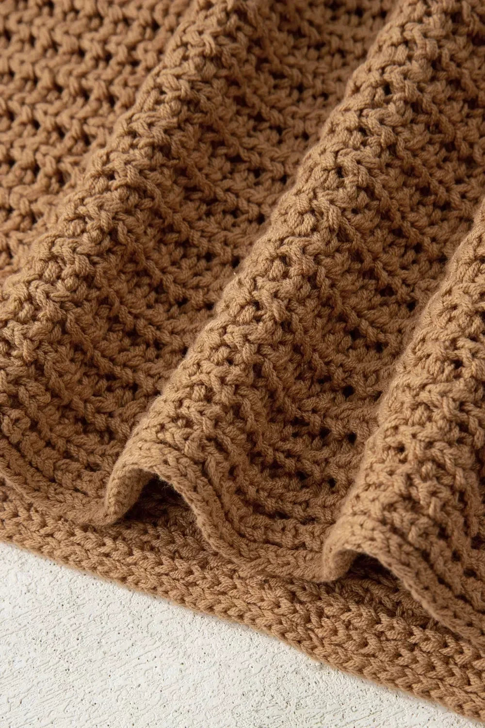 Daverri Fashions Hollowed Detail Wide Sleeve Loose Pullover Sweater - DAVERRI FASHIONS