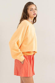 Laid Back Lightweight Cropped Sweatshirt Sweatshirts