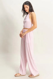 HYFVE Striped Halter Neck Top and Pants Set | Outfit Sets Daverri Fashions
