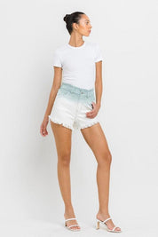 Super High Rise Paperbag Waistband Ombre Shorts Shorts