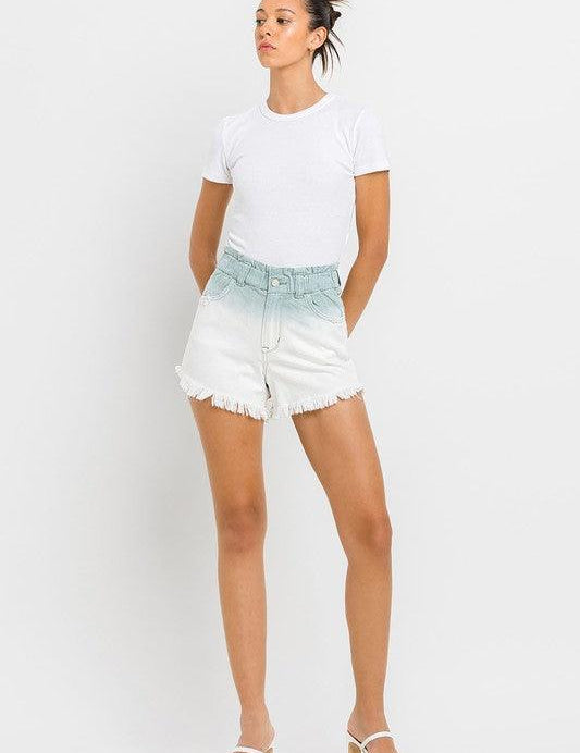 Super High Rise Paperbag Waistband Ombre Shorts ASHFALL Shorts