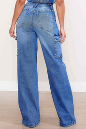 Pearl High-Rise Wide Leg Cargo Jeans Jeans