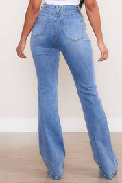 Square Pocket Bootcut Jeans Bottoms