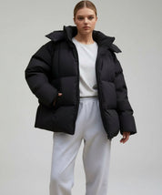 Daverri Fashions Pocketed Zip Up Hooded Puffer Jacket