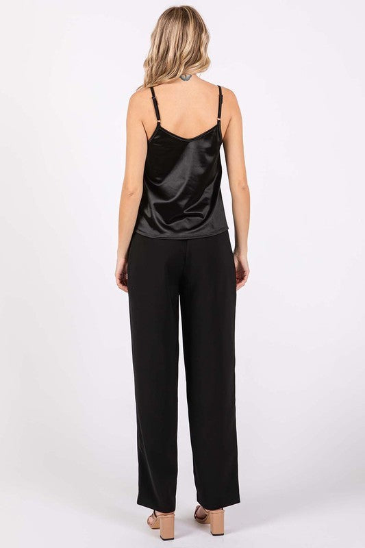 Plus High-Waisted Pleated Slacks