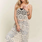 Delicate off-white ADORA crochet cover-up tunic with circular patterns