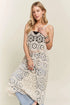 Delicate off-white ADORA crochet cover-up tunic with circular patterns