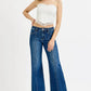 RISEN Full Size Tummy Control Mid Rise Ankle Wide Flare Jeans Plus Size