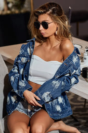 BiBi Washed Tie Dye Denim Jacket | Denim Jackets Daverri Fashions