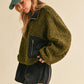 Aemi + Co Collared Neck Zip Up Sherpa Jacket Jackets