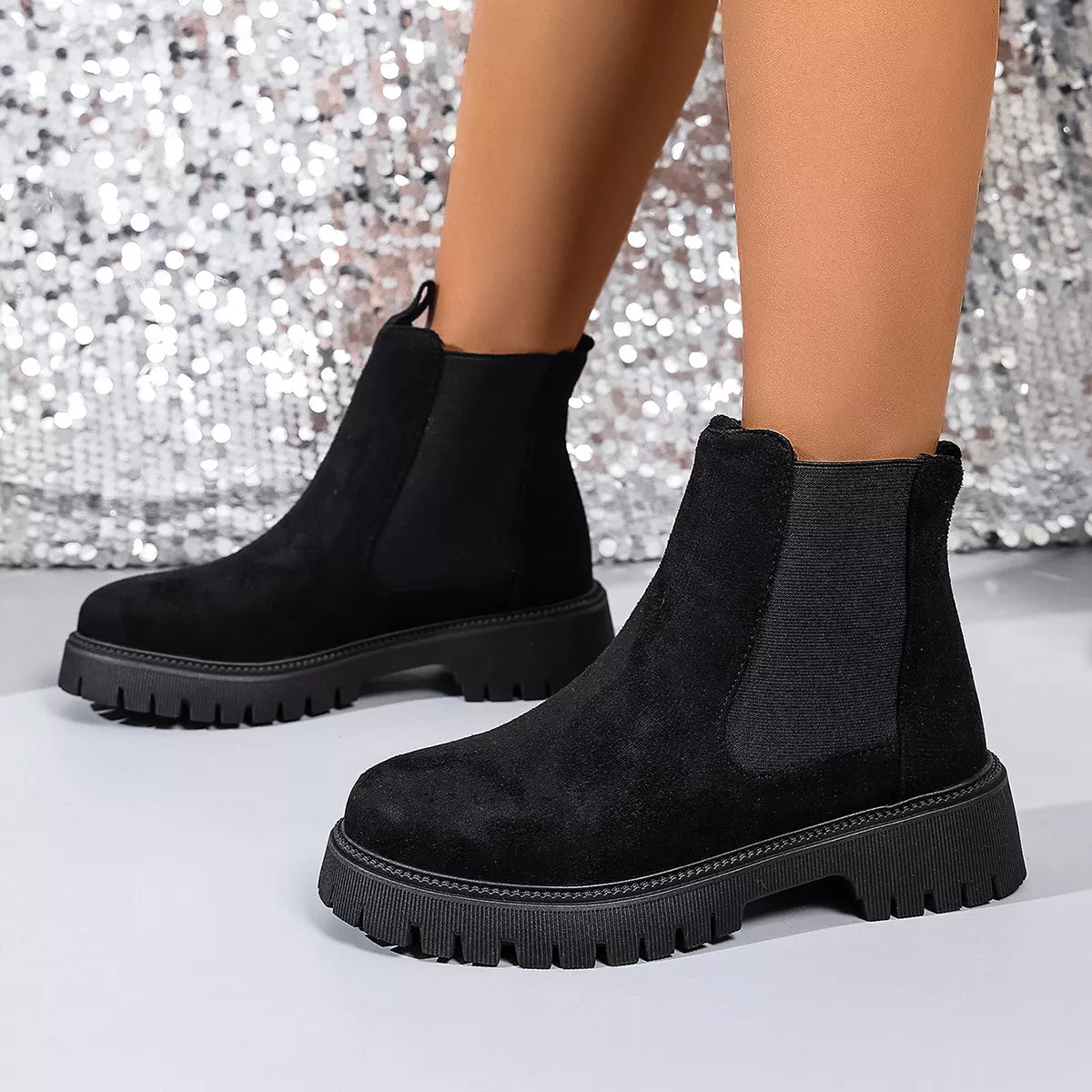 Elastic Side Panels Ankle Boots | Boots Daverri Fashions