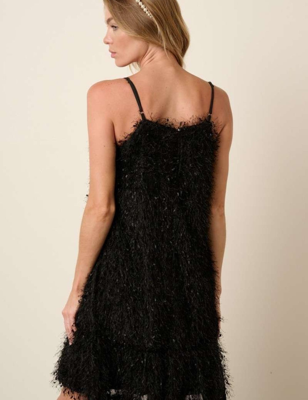 Mittoshop Feather Ruffle Hem Mini Cami Dress