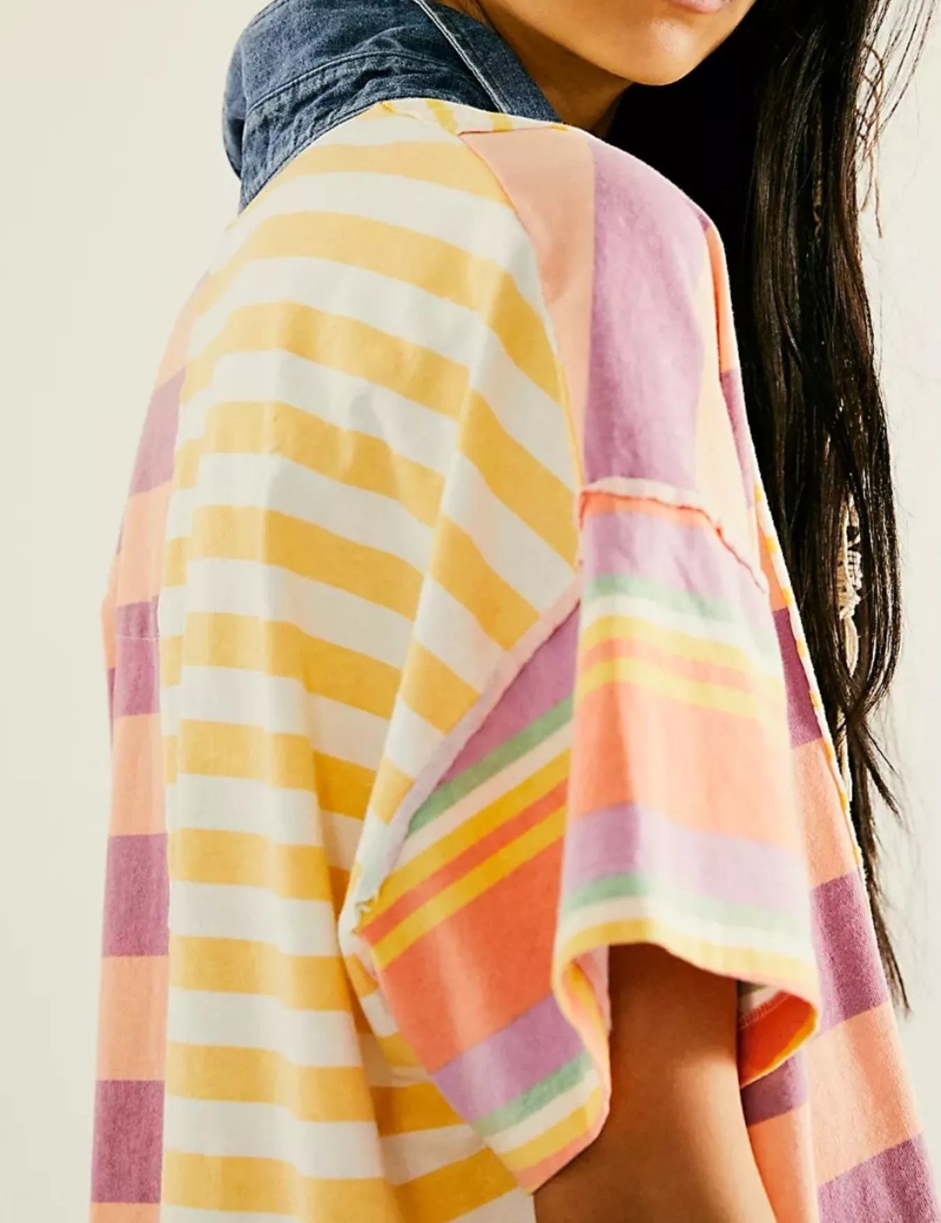 Striped Oversized Half Button Shirt Dress | Mini Dresses Daverri Fashions