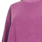 Zenana Soft Fleece Pigment Dye Round-neck Sweatshirts Sweatshirts