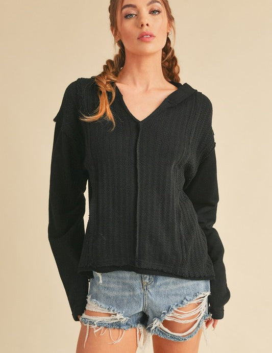BLACK Raquel Sweatshirt | Sweatshirts Daverri Fashions