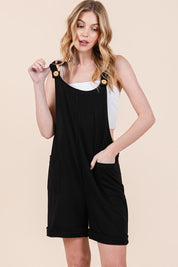 French Terry Shortalls with Pockets Shortalls