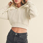 Aemi + Co Cropped Hooded Jacket BONE Jackets