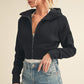 Aemi + Co Cropped Hooded Jacket BLACK Jackets
