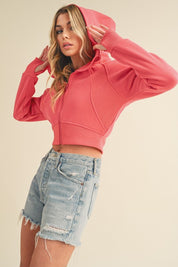 Aemi + Co Cropped Hooded Jacket | Jackets Daverri Fashions