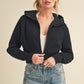 Aemi + Co Cropped Hooded Jacket Jackets