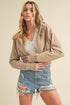 Aemi + Co Cropped Hooded Jacket OAT Jackets